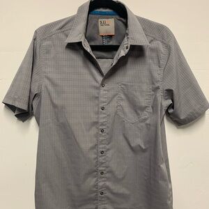 5.11 Tactical Men's Button Down Shirt in Gray lightweight